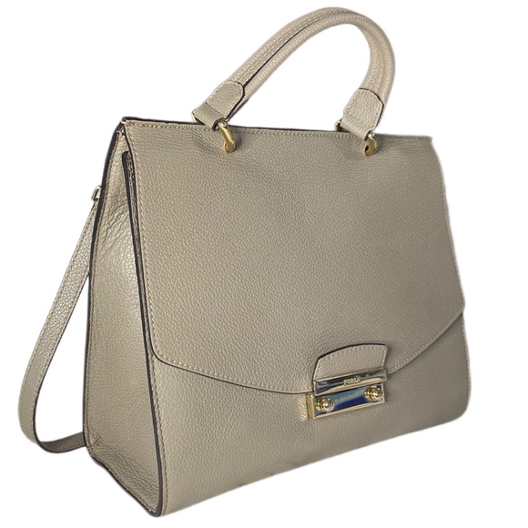 Furla Julia 2 way Gray Leather Handbag and Shoulder Bag - Picture 3 of 17